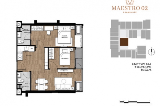 Maestro 02 Ruamrudee | Fully Furnished Two Bedroom and Pet Friendly Condo for Rent in Phloen Chit